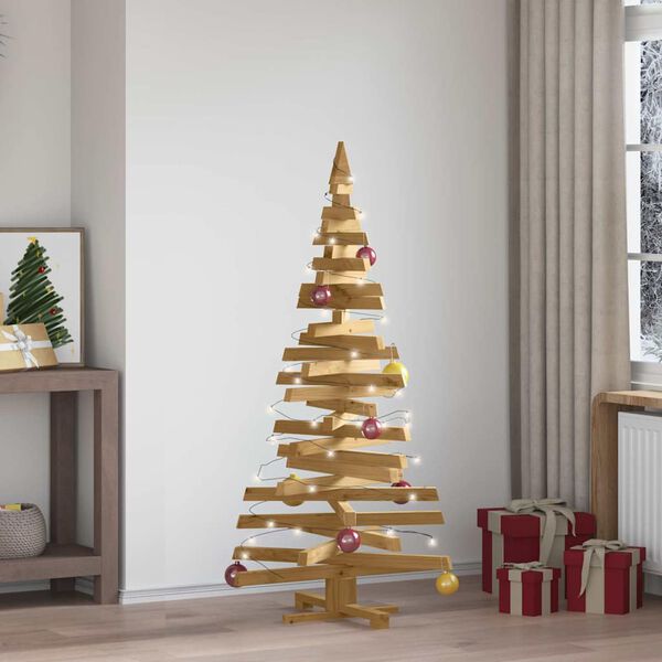 vidaXL Christmas Trees with Stand Brown 150 cm Solid pine wood