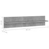 vidaXL Wall Shelf 2 pcs Concrete Grey 80x11.5x18 cm Engineered Wood