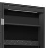 vidaXL Mirror Jewellery Cabinet with LED Lights Wall Mounted Black