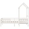 vidaXL Bed Frame with Roof without Mattress White 80x200 cm