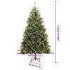 vidaXL Artificial Hinged Christmas Tree with Cones Green 240 cm