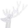 vidaXL XXL Acrylic Christmas Reindeers 250 LED 2 pcs 180 cm Multicolour