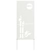 vidaXL Garden Privacy Screen White 50 x 140 cm Cold-rolled steel