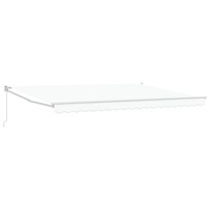 vidaXL Manual Retractable Awning White 4 x 2 m