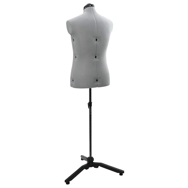 vidaXL Adjustable Dress Form Female Manual Grey 37.5-45.5 inch Fabric