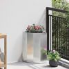 vidaXL Corner Planter Silver 30 x 30 x 50 cm Galvanised steel