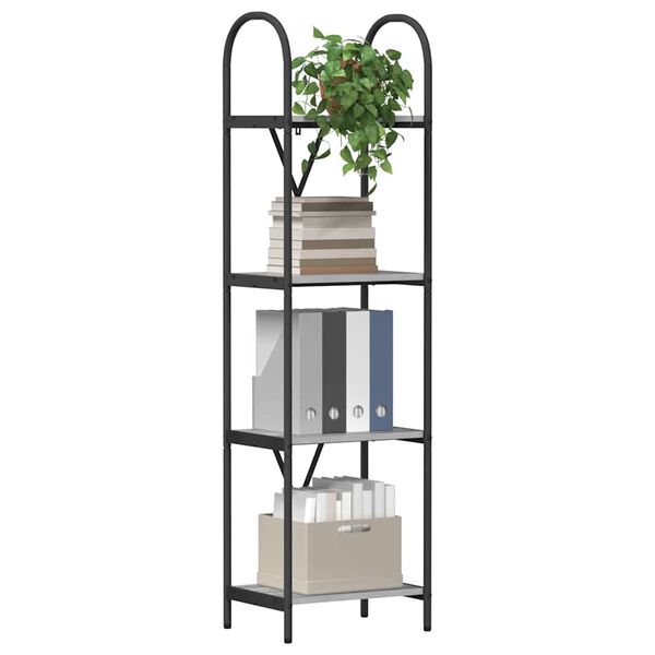 vidaXL Bookshelf Grey Sonoma 40 x 30 x 146 cm Engineered wood
