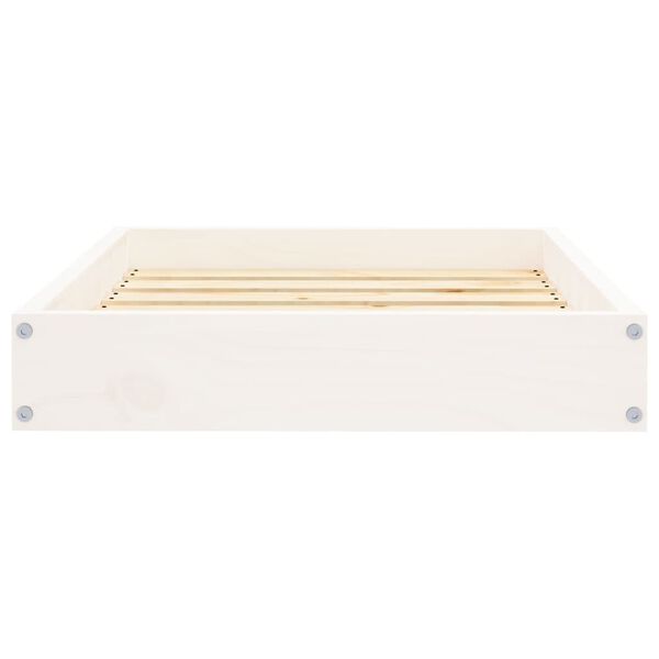 vidaXL Dog Bed White 61.5x49x9 cm Solid Wood Pine