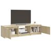 vidaXL TV Cabinet with LED Lights Sonoma Oak 140x40x36 cm
