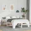 vidaXL Bed Frame White 140 x 190 cm Solid Pine Wood