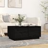 vidaXL Coffee Table Black 80x50x35 cm Solid Wood Pine