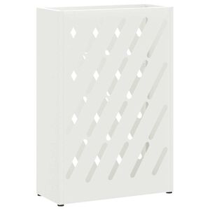 vidaXL Rain Umbrella Stand White 28 x 12 x 41 cm Steel