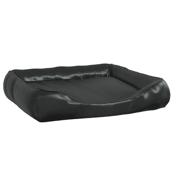 vidaXL Dog Bed Black 120x100x27 cm Faux Leather