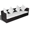 vidaXL Sun Lounger Brown 200 x 60 x 58 cm Poly Rattan