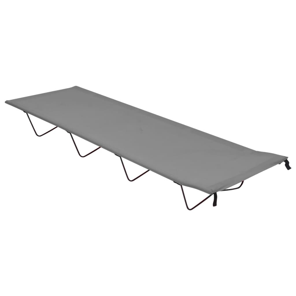 vidaXL Camping Beds 2 pcs 180x60x19 cm Oxford Fabric and Steel Grey vidaXL