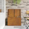 vidaXL Outdoor Storage Box Rusty 80 x 50.5 x 50 cm Steel