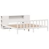 vidaXL Bookcase Bed without Mattress White 200x200 cm Solid Wood Pine