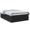 vidaXL Bed Frame without Mattress Black 140x190 cm