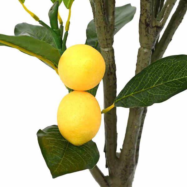 vidaXL Artificial Lemon Tree 136 Leaves 120 cm Green