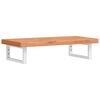vidaXL Basin Shelf Wall Mounted Steel and Solid Wood Beech