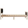 vidaXL Bed frame Brown and black 90 x 200 cm Solid pine wood