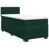 vidaXL Box Spring Bed with Mattress Dark Green 90x190 cm Velvet