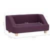 vidaXL Dog Sofa Burgundy 95x63x39 cm Linen