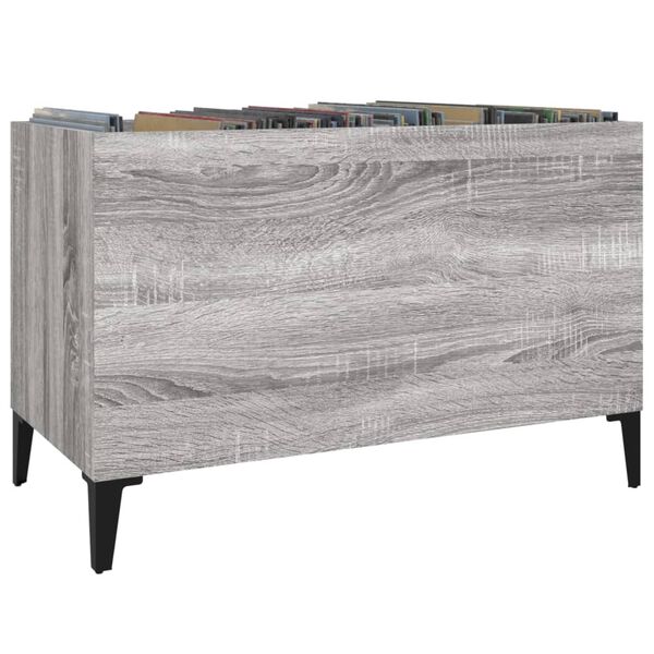 vidaXL Record Cabinet Grey Sonoma 74.5x38x48 cm Engineered Wood