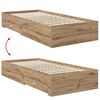 vidaXL Bed Frame with Drawer Artisan Oak 90 x 200 cm Engineered Wood