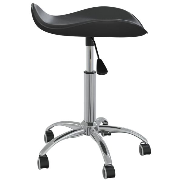 vidaXL Salon Spa Stool Black Faux Leather
