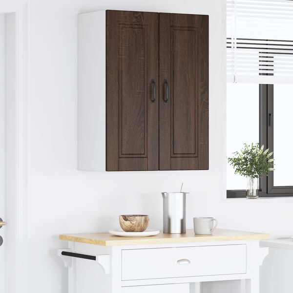 vidaXL Kitchen Cabinet 2 pcs Brown Oak 30 x 31 x 80 cm Engineered Wood