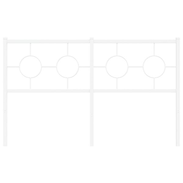 vidaXL Metal Headboard White 135 cm