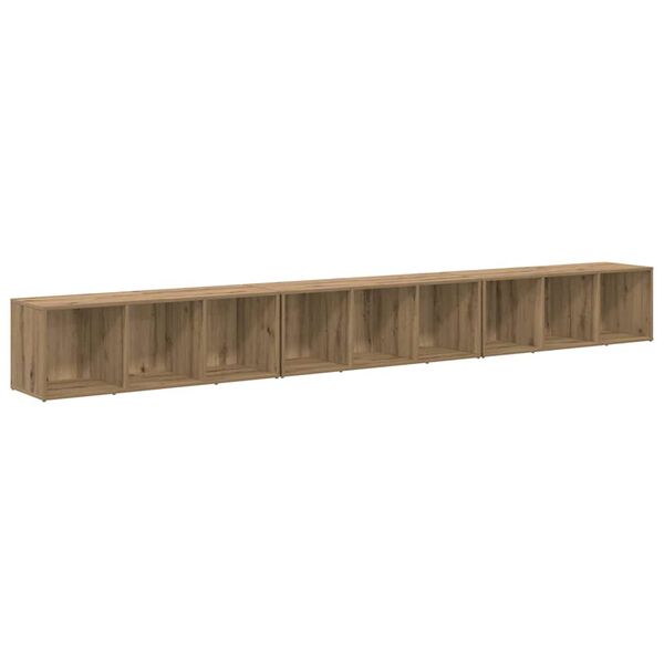 vidaXL TV Cabinet Set Wall-mounted 3 pcs Artisan Oak 37 x 35 x 107 cm