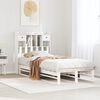 vidaXL Bookcase Bed without Mattress White 90x200 cm Solid Wood Pine