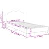 vidaXL Children's Bed Frame with Headboard Cream 80 x 200 cm