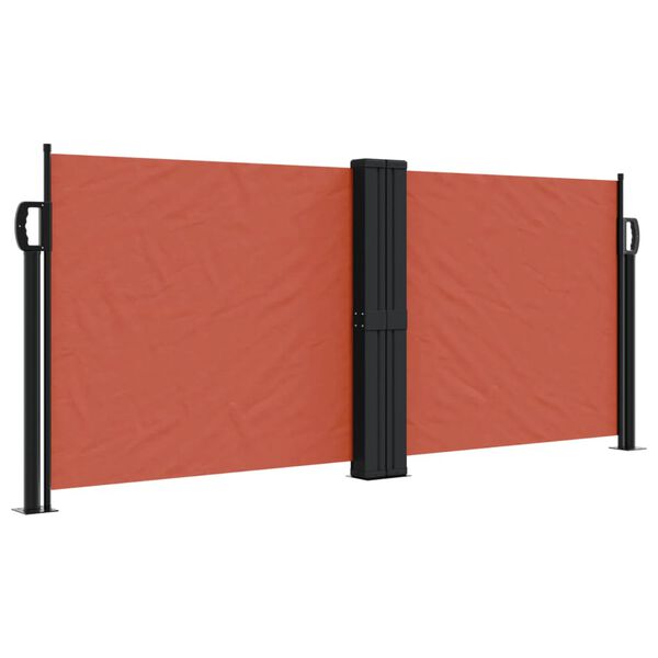 vidaXL Retractable Side Awning Terracotta 100x1000 cm