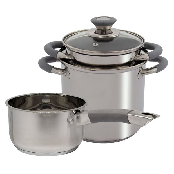 Eurotrail 3 Piece Cookware Set Dunbar Stainless Steel