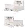 vidaXL Bookcase Bed without Mattress White 135x190 cm Double Solid Wood Pine
