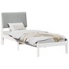 vidaXL Bed frame White and light grey 80 x 200 cm Solid pine wood