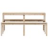 vidaXL Picnic Table 160x134x75 cm Solid Wood Pine
