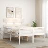 vidaXL Senior Bed without Mattress White Small Double Solid Wood