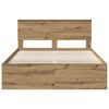 vidaXL Bed Frame Artisian Oak 140 x 200 cm Solid Pine Wood
