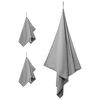 vidaXL Sports Towel Set 3 pcs Dark Grey Polyester and Polyamide