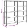 vidaXL 5-Layer Storage Shelves 2 pcs Anthracite Steel&Engineered Wood