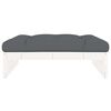 vidaXL Garden Footstool White 120x80 cm Solid Wood Pine