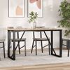 vidaXL Dining Table O-Frame 160x80x75 cm Solid Wood Pine and Steel