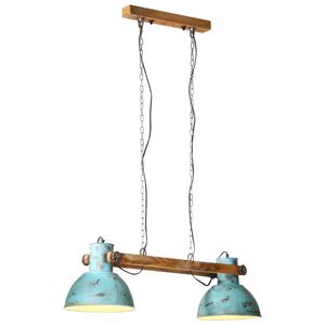 vidaXL Hanging Lamp 25 W Distressed Blue 85x28x109 cm E27
