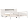 vidaXL Bed Frame without Mattress White 200x200 cm Solid Wood Pine