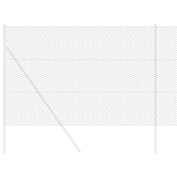 vidaXL Hexagon Fence Grey 1.6 x 100 m PVC