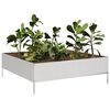 vidaXL Garden Raised Bed 100x100x33.5 cm Stainless Steel
